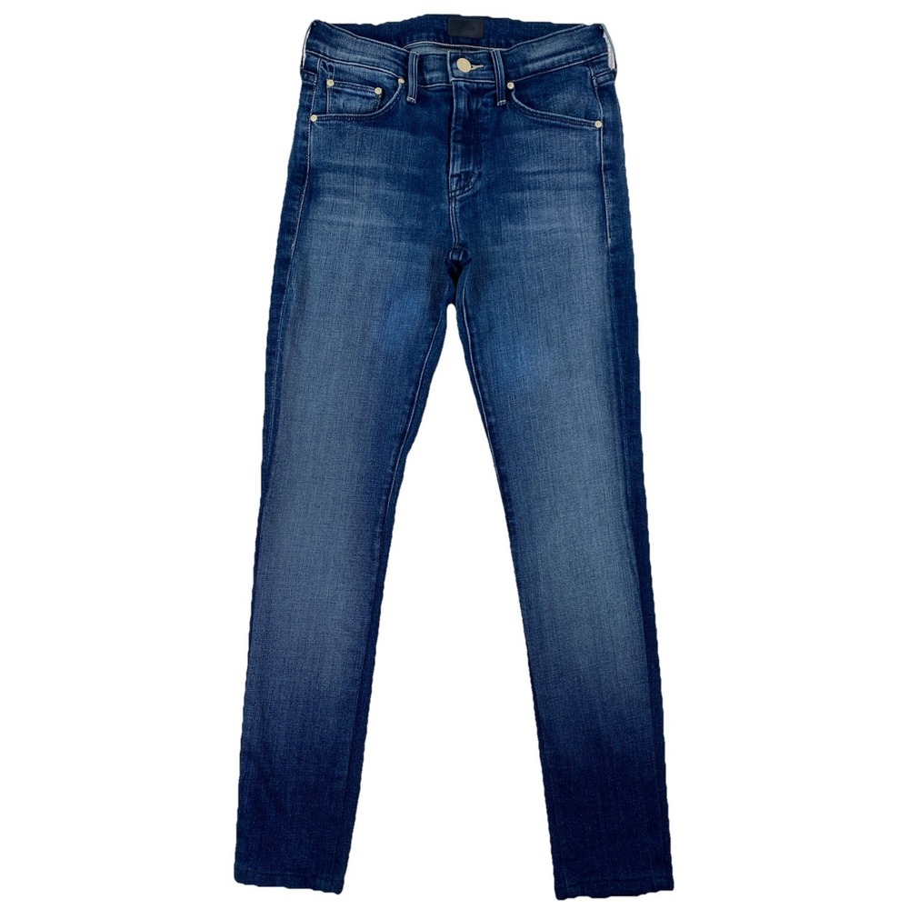 Mother The Down Low Weekender Heel Jeans High Tide Blue Denim Women's 26